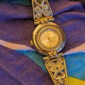Kathy Ireland Gold Women's Watch with Heart Detailing